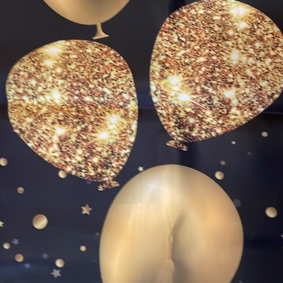 Happy 65th party banner ( it is cloth and in like new condition&cake topper - Picture 3 of 7